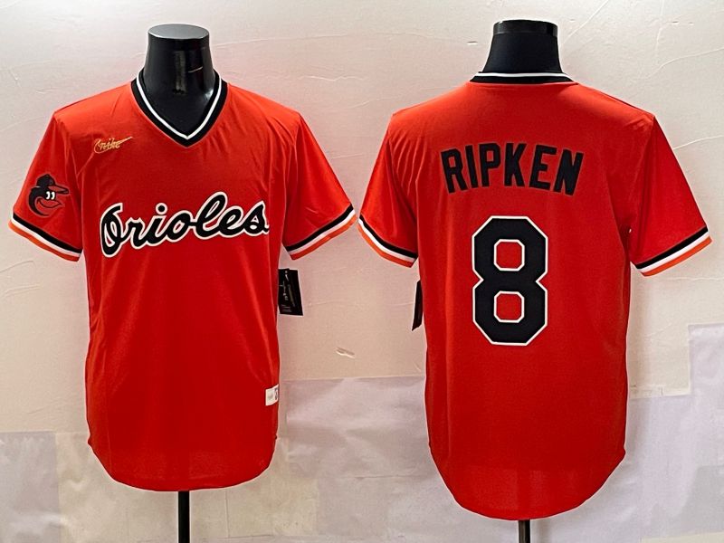 Men Baltimore Orioles #8 Ripken Orange Game 2025 Nike MLB Jersey style 5097->baltimore orioles->MLB Jersey
